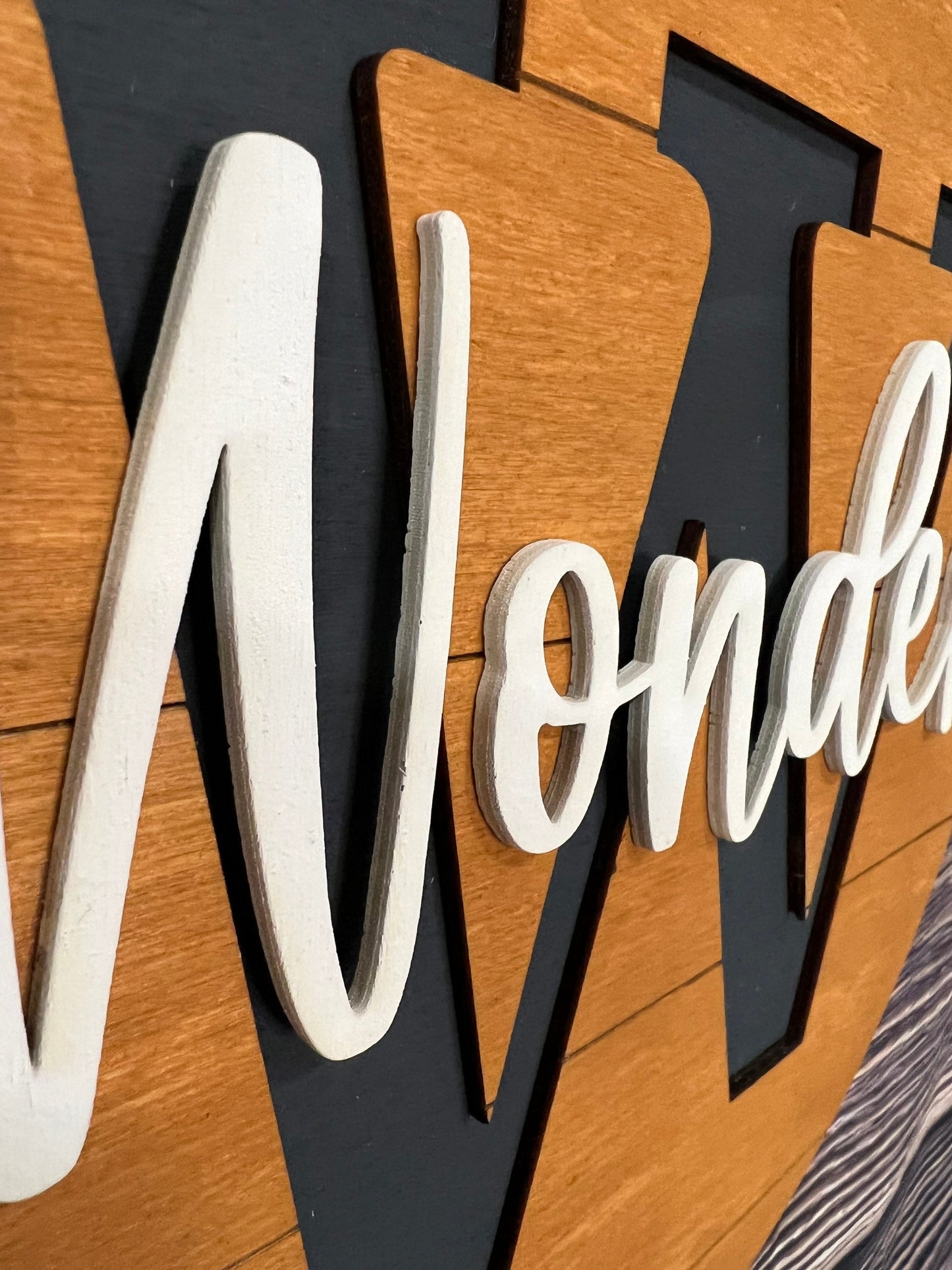 Name & Initial Wood Round Door Hanger, Shiplap Sign, CrankyCrones